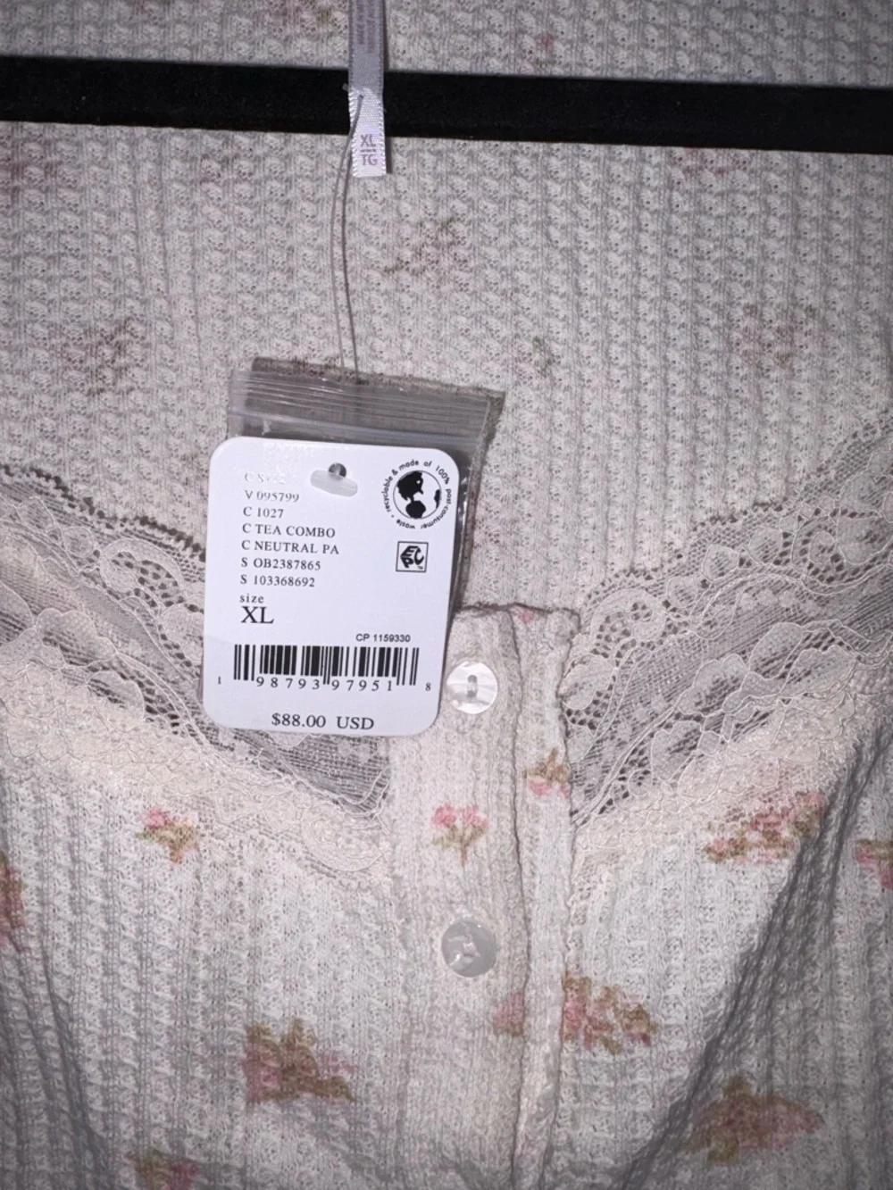 Free People Women's Lets Party Cardi-Print Square Neck Top